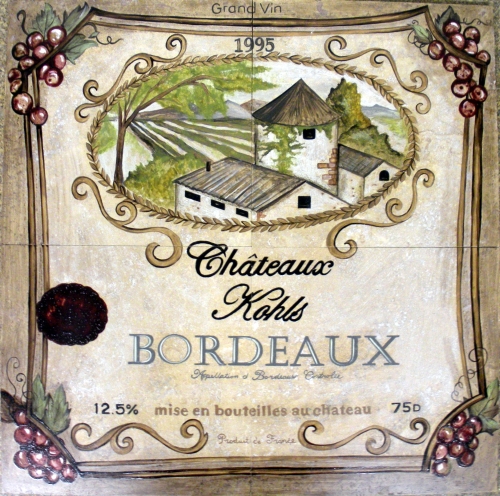 Wine Label 24" x 24"