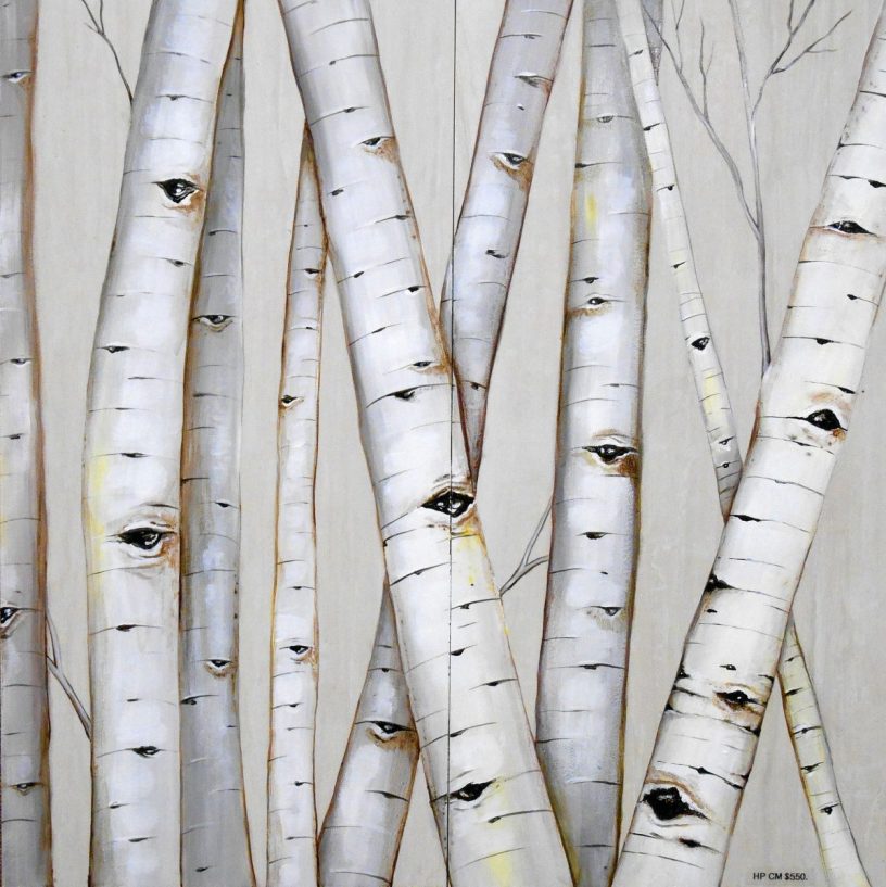 Modern Aspen Forest 24x24