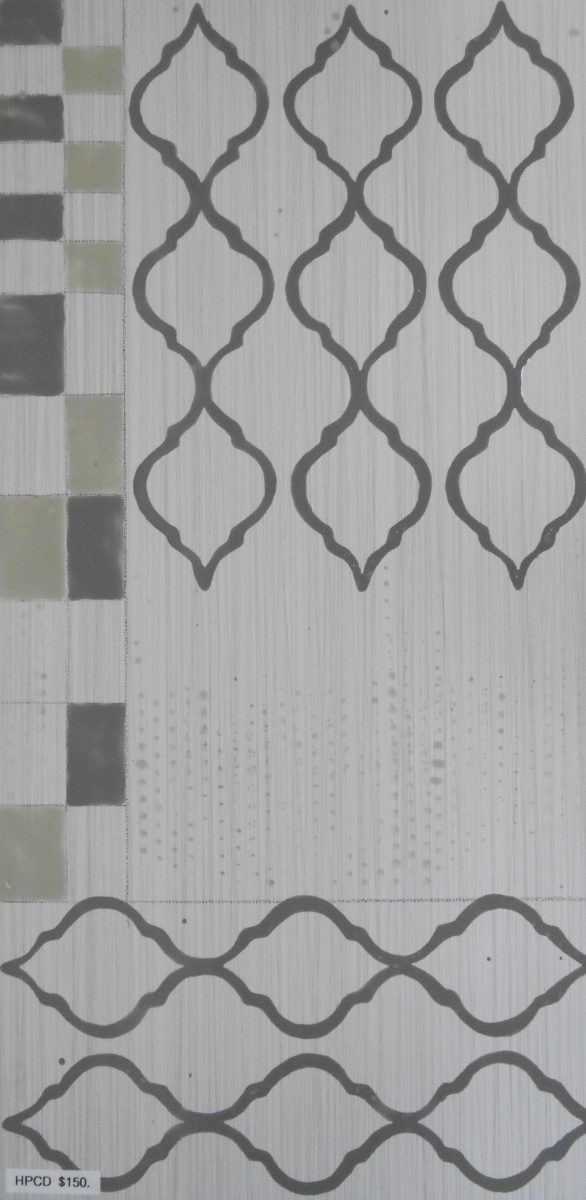 Stormy Gray Pattern Abstract tile, 12"x24"