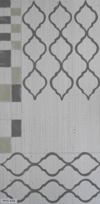 Stormy Gray Pattern Abstract tile, 12"x24"