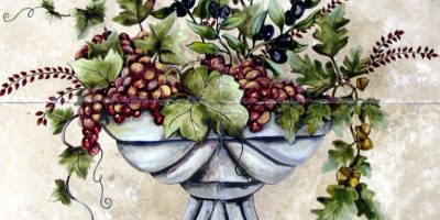 Autumn fruit bowl 24x24