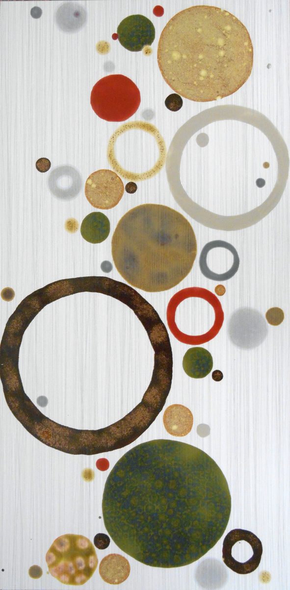 Tres Mod Circles Abstract Tile, 12"x24"