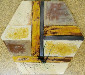 Antique Gold Hexagonal Abstract Tile