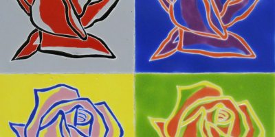 Pop Art Roses, 12"x12"