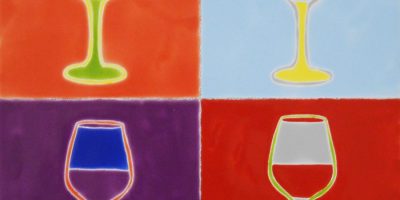 Pop Art Wine Goblets, 12"x12"