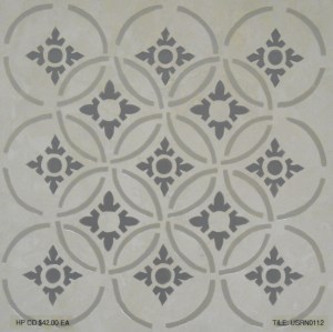 Stately Stone Gray Deco, 12"x12"