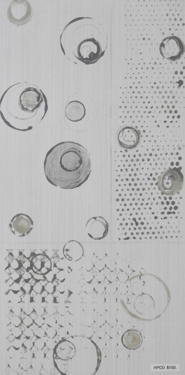 Smoky Gray Circle Abstract tile 12x24