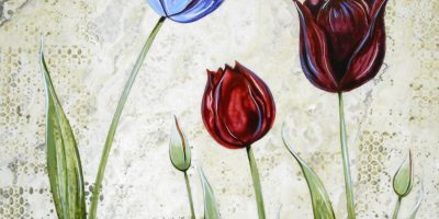Contempo Tulips, 18"x18"