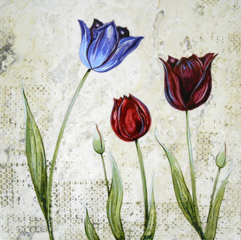 Contempo Tulips, 18"x18"
