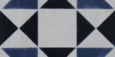 Slate Blue Geometric Tile, 6"x6"