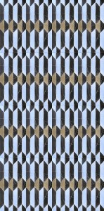 Sky Blue and True Taupe Geometric Tile Pattern