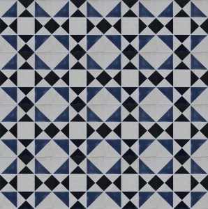 Slate Blue Geometric Tile Pattern
