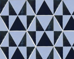 Ocean Blue Geometric Hexagon Tile