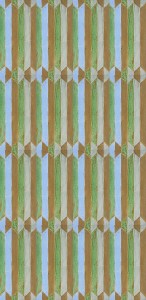 Copper Green Geometric Tile Pattern