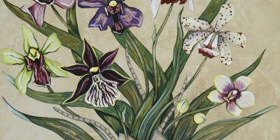 Vibrant Orchids, 18x18