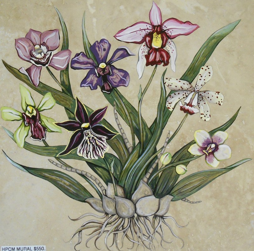 Vibrant Orchids, 18x18