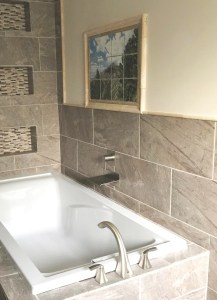 Glorious Mountain Tile Mural Installed