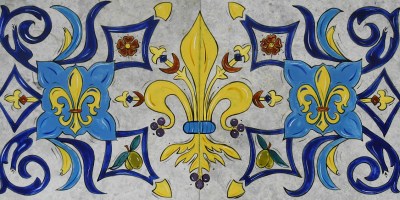 Distinguished Fleur De Lis, 12″x24″