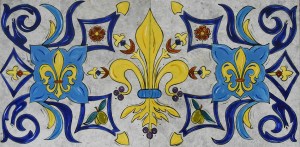 Distinguished Fleur De Lis, 12″x24″