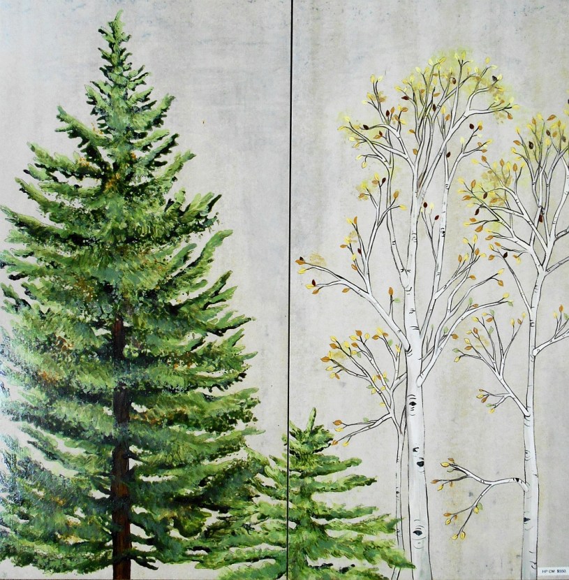 Stunning Aspen and Pine, 24"x24"